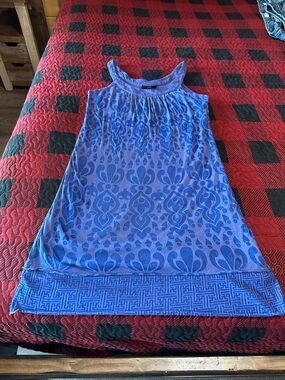 Athleta Indigo Blue Sleeveless Shift Dress